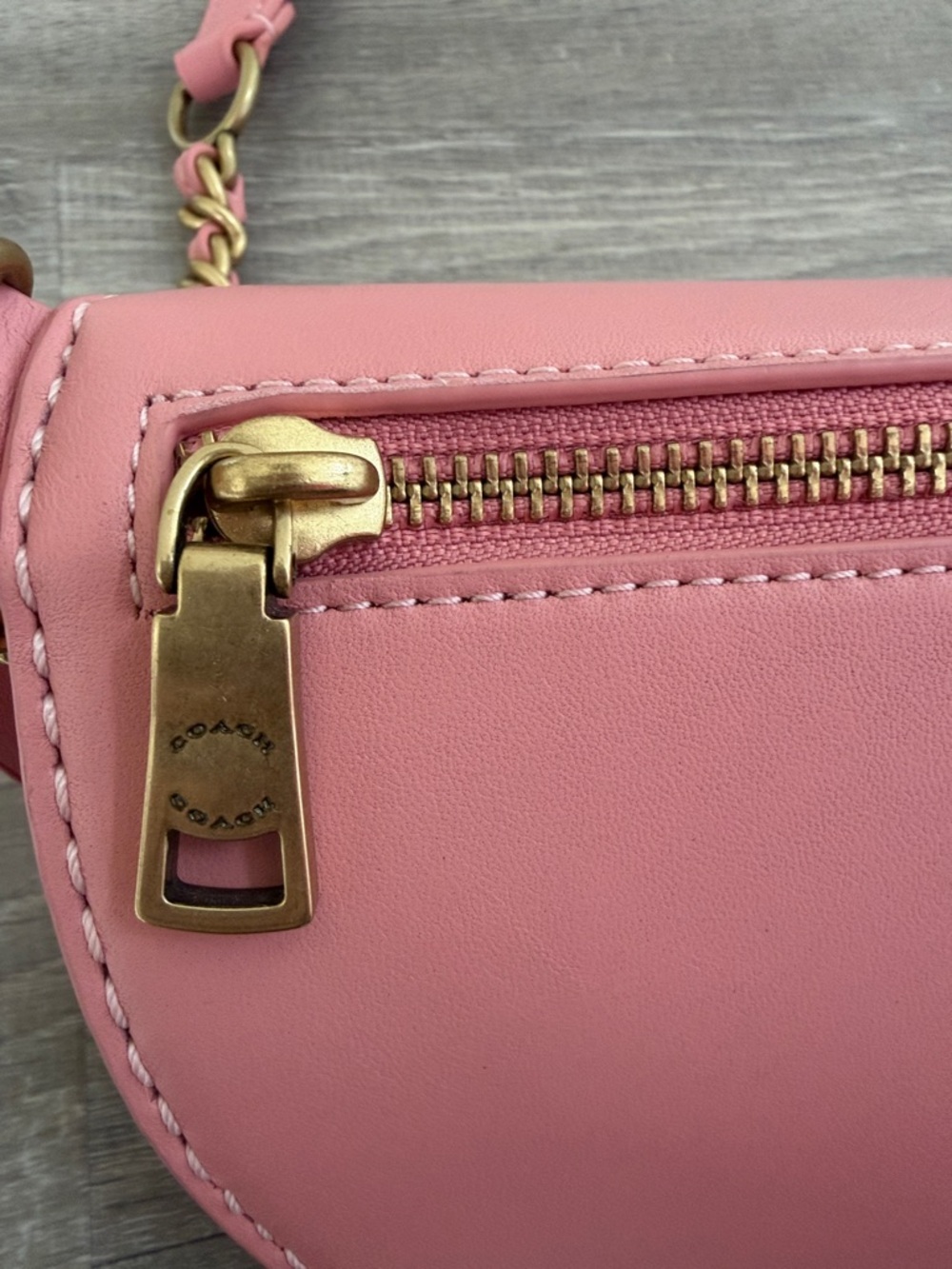 Coach Pink Quilted Leather Belt Bag - Picture 6 of 9